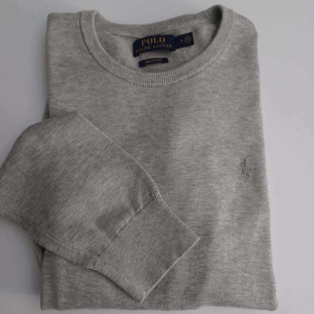 Ralph Lauren Andover Crew Neck Pima Cotton sweater Men's Sz M - Picture 2 of 5